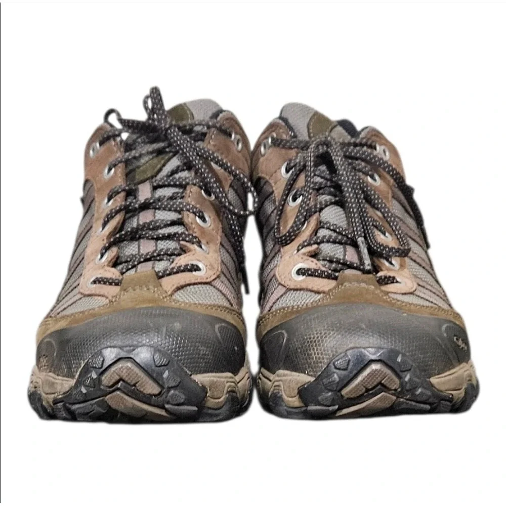 Oboz Tamarack Low B-DRY Waterproof Hiking Shoes Mens Brown Olive Green‎ Trail